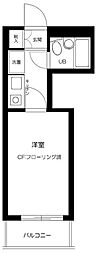 ルーブル大井町 1Kの間取図画像