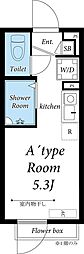 東武伊勢崎線 鐘ヶ淵駅 徒歩5分の賃貸アパート 1階ワンルームの間取り