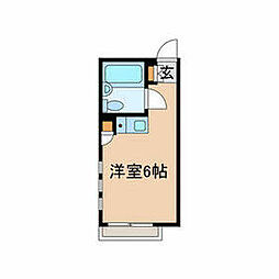 小田急小田原線 狛江駅 徒歩9分の賃貸マンション 3階ワンルームの間取り