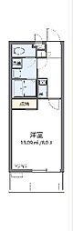クレイノチビラーサンK 1Kの間取図画像