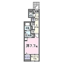 シュタットB 1Kの間取図画像