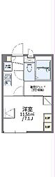レオパレスキャラバン 1Kの間取図画像