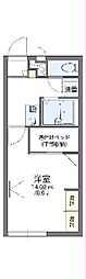 レオパレスゼロゾーン 1Kの間取図画像