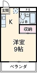 メゾン・ド・ラフィット 3階ワンルームの間取り