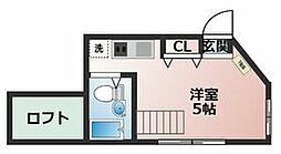 東急東横線 東白楽駅 徒歩16分の賃貸アパート 1階ワンルームの間取り