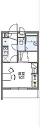 レオパレス多摩平 1Kの間取図画像