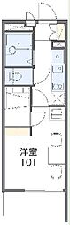 レオパレス金華苑 1Kの間取図画像