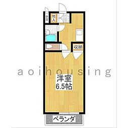 ランドパレス宇都宮平成通り 1Kの間取図画像