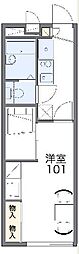 レオパレスＳＡＫＵＲＡ 2階1Kの間取り