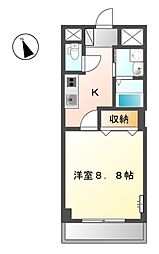 グランド・ソレイユ2 1Kの間取図画像