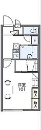 レオパレスメルベーユ 1Kの間取図画像