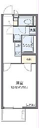 レオネクストロックキャッスル 1Kの間取図画像