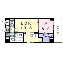 Ｙ’ｓ　ＳＴＡＴＥ　天王台 1階1LDKの間取り