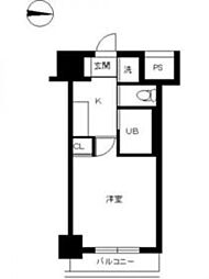 スカイコート大森5 1Kの間取図画像