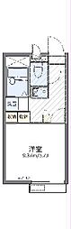 レオパレスラングシェーン 2階1Kの間取り