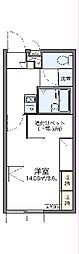レオパレス高砂2 1Kの間取図画像