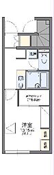 レオパレスリバーサイド鈴鹿1 1Kの間取図画像