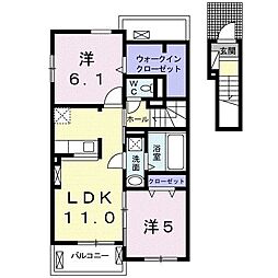 G.ブリッサ1 2LDKの間取図画像