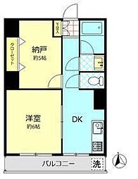 東京メトロ日比谷線 仲御徒町駅 徒歩4分の賃貸マンション 2階1SDKの間取り