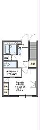 レオパレスイーストポケット 1Kの間取図画像