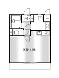 JR京浜東北・根岸線 鶴見駅 バス8分 末吉不動産前下車 徒歩1分の賃貸マンション 2階ワンルームの間取り
