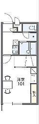 レオパレスイースタンB 1Kの間取図画像