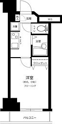 アフェクシオン日本橋人形町 1Kの間取図画像