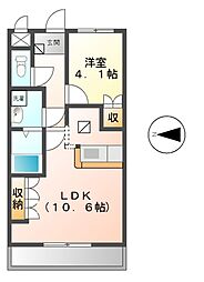 スターライズ 1階1LDKの間取り