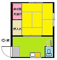 都営新宿線 菊川駅 徒歩3分の賃貸アパート 3階1DKの間取り