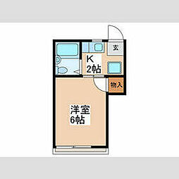 JR中央線 荻窪駅 徒歩17分の賃貸アパート 2階1Kの間取り