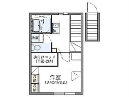 名古屋市営名城線 名城公園駅 徒歩7分の賃貸アパート 2階1Kの間取り