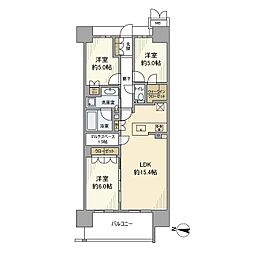 ＭＪＲ深川住吉 14階3LDKの間取り