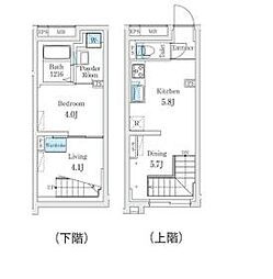 東京メトロ千代田線 代々木上原駅 徒歩9分の賃貸マンション 1階1LDKの間取り