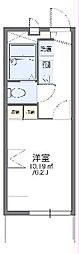 レオパレスヴァンセート 1Kの間取図画像
