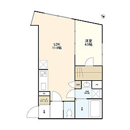 東急田園都市線 三軒茶屋駅 徒歩3分の賃貸マンション 1階1LDKの間取り