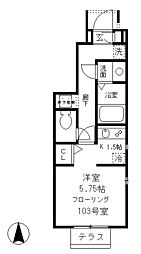 TAYApartment 1Kの間取図画像