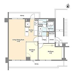 ＰＡＴＨ池上 2階2LDKの間取り