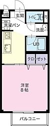 JR中央本線 神領駅 3.1kmの賃貸アパート 1階1Kの間取り