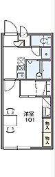 レオパレスブリエ 1Kの間取図画像
