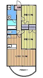 ＰＲＩＭＥＲＡ　ＭＴ 1階2LDKの間取り