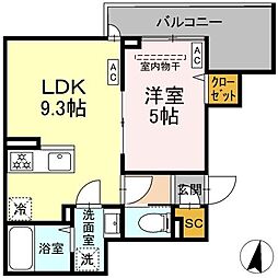 都営新宿線 大島駅 徒歩3分の賃貸アパート 3階1LDKの間取り