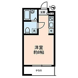 ユニオンスクエア ワンルームの間取図画像