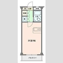 ワコーレエレガンス竹ノ塚 103 1階ワンルームの間取り