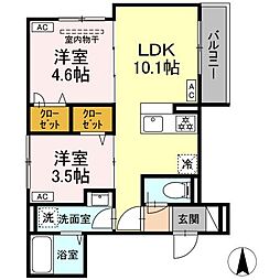 （仮称）荒川6丁目PJ 2階2LDKの間取り