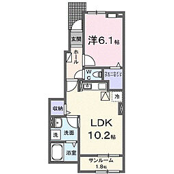 グランベル 1LDKの間取図画像