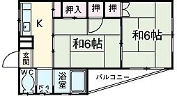 ニューグリーンコーポ 2Kの間取図画像