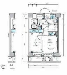 都営三田線 志村三丁目駅 徒歩9分の賃貸マンション 3階1LDKの間取り