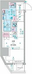 ＧＥＮＯＶＩＡ三郷駅前 13階ワンルームの間取り