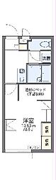 レオパレス結 1Kの間取図画像
