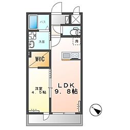 つくばエクスプレス つくば駅 6kmの賃貸アパート 2階1LDKの間取り